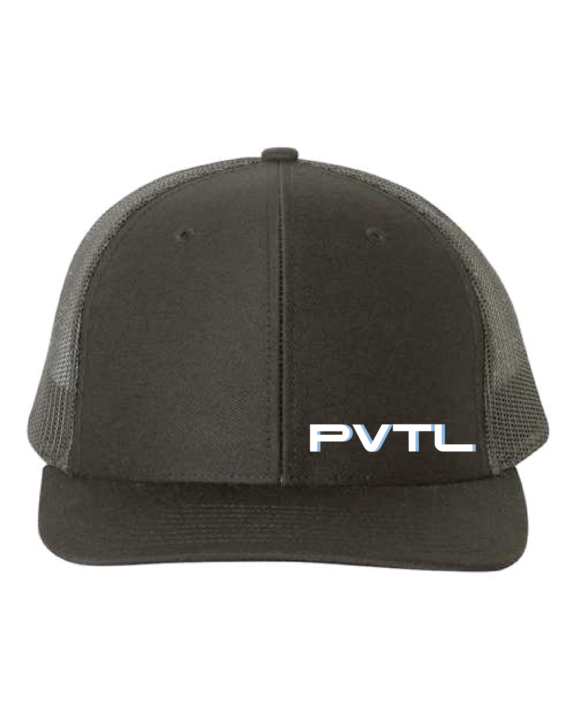 PVTL Offset Lettering Trucker Hat Black Main Image